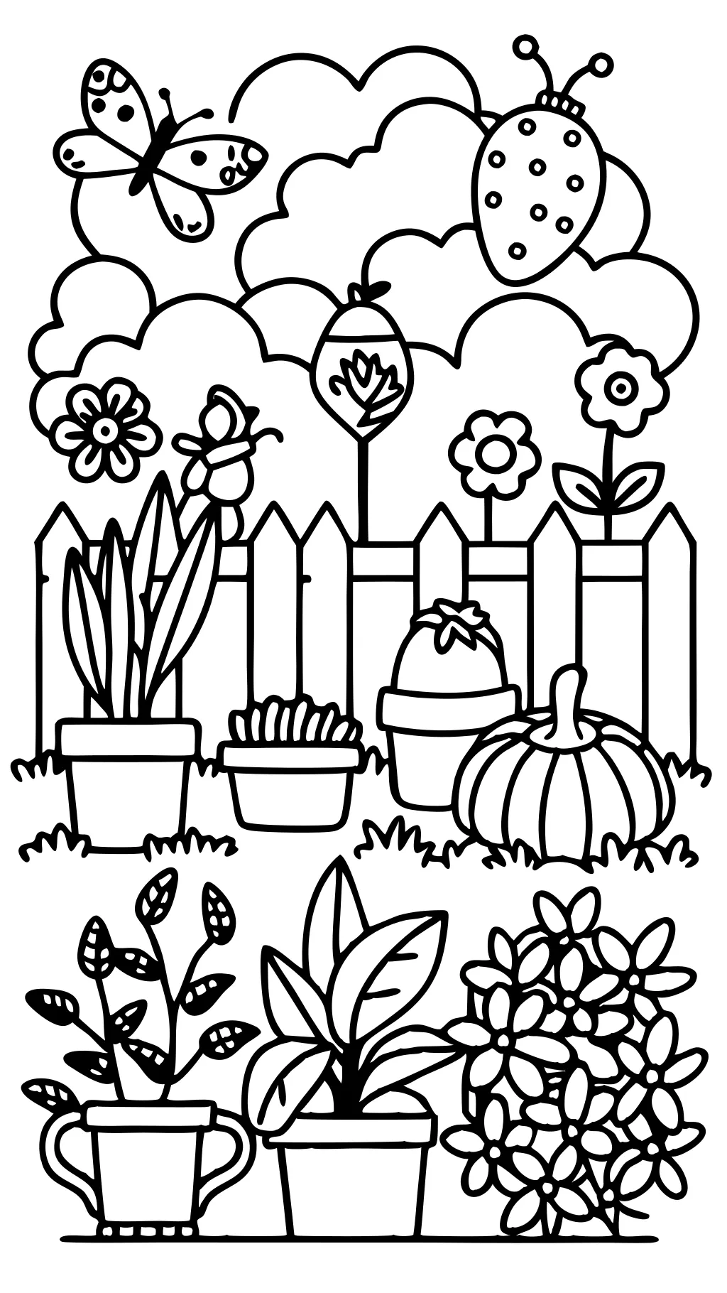 Páginas para colorear de jardinería